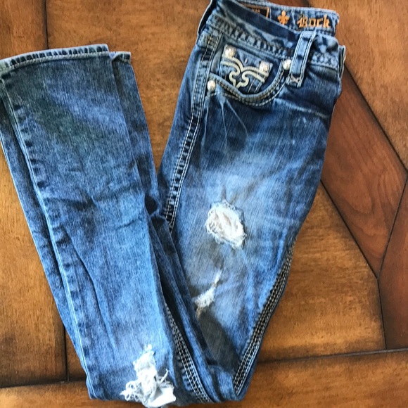 rock revival ripped jeans